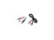 6 ft Mini 3.5mm Stero Cable Male to 2 RCA Male Adapter Single Individual