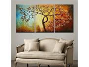 3pcs Modern Tree 100% Hand painted Oil Canvas Wall Art Home Decor abstract NO Frame 30x40x3p cm