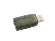 New 2 X USB Sound Adapter Card External Audio 3D Virtual 3.5mm Jack Plug Play