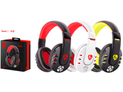 OVLENG V8 Wireless Bluetooth Stereo Earphone Headset Music Gaming Headphone with Mic ——white Red
