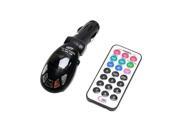 SD MMC USB MP3 Wireless LCD Car Mp3 Player Car FM Transmitter with remote controller Black Audio Cable