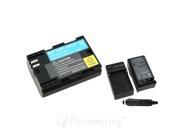 TWO Black LP E6 LPE6 Rechargeable Compatible Li Ion Battery Charger for Canon EOS 5D Mark II 7D 60D