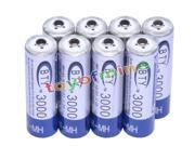 8x AA 3000mAh 1.2 V Ni MH rechargeable battery BTY cell for MP3 RC Toys Camera