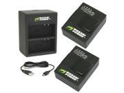 Dual Charger for GoPro Hero3 Hero3 camcorder made by Wasabi LiPo 1280 mAh Power Battery