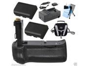 BG E14 Battery Grip for Canon EOS 70D SLR Camera 2 LP E6 Batteries Rapid Charger Carrying Case Cleaning Kit