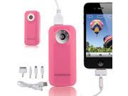 NEW 5000mAh USB Portable External Battery Power Bank Charger For Cell Phones Pink