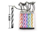 Lot 10X Retractable Metal Print Stylus Touch Screen Pen For iPhone iPad Samsung