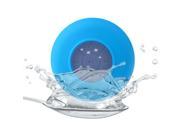 Mini Waterproof Wireless Bluetooth Handsfree Suction Speaker for Car Shower Blue