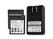 2x 2300mAh Battery USB Charger for SamSung Galaxy S 3 III i535 T999 L710 i9300 NEW