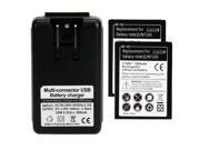 NEW 2 x 3500mAh Battery Dock Charger for SamSung Galaxy Note2 Note II N7100