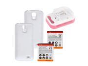 NEW 2x 6200mAh Extended Battery White Cover Charger for Samsung Galaxy S4 i9500