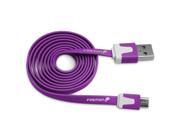Universal Vivid Micro USB Flat Cable Sync for Samsung Galaxy S III S3 Purple HOT
