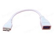 NEW White Micro USB 3.0 OTG Host Cable Adapter for Samsung Galaxy Note 3 N9000 C 741