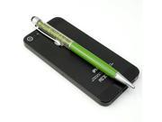 Crystal Long 2 in1 Stylus Touch Screen Pen For iPhone 5S iPad Samsung Galaxy S5 green