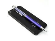 Crystal Long 2 in1 Stylus Touch Screen Pen For iPhone 5S iPad Samsung Galaxy S5 purple