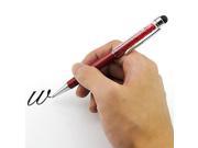 Crystal Long 2 in1 Stylus Touch Screen Pen For iPhone 5S iPad Samsung Galaxy S5 red