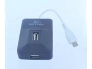 USB On the Go 4 Port USB 2.0 OTG Hub for Galaxy S3 S4 Note 2 Note 3 C 742