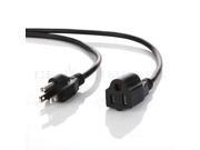 New 18AWG 3 Prong Extension Power Cord Cable 6FT New Black