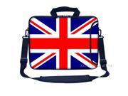 NEW 15 15.6 Neoprene Laptop Bag Case w. Pocket Handle Shoulder Strap UK Flag