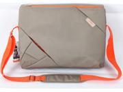 Bipra 15.6 Inch Laptop Messenger Bag Grey Orange Design