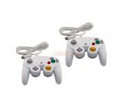 New 2 X White Game Wired Controller Pad for Nintendo Gamecube GC WII