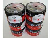 New 300 pk HP 4.7 GB 16X DVD R Blank Media Disc DVDR Bulk Pack
