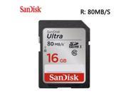 SanDisk Ultra 16GB 16G 16G SD SDHC 80MB S Class 10 Memory Card For Canon Pack of 2