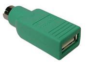 UBP Female to PS 2 Male Adapter Converter for Keyboard Mouse Cable Green for PC