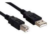 High Speed USB 2.0 A Male to B Male Printer Scanner Cable Black 10FT
