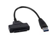 USB 3.0 to Micro SATA 7 9 16P 1.8 SSD Hard Disk Drive Adapter Black