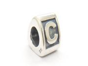 925 Sterling silver Core Alphabet B letter triangular Charm Bead for Pandora braclet