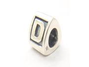 925 Sterling Silver Alphabet D Letter Triangle Charm Beads For Pandora Style Jewelry Bracelets