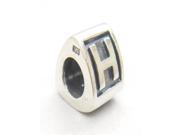 Triangle Alphabet Letter H 925 Sterling Silver Charms Bead For Pandora Style Bracelets Necklaces Charm