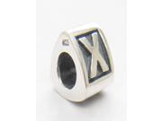 Alphabet X Letter Triangle For Pandora Style Jewelry Bracelets Necklaces Sterling Silver European Charm Beads