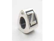 Genuine Alphabet Z Letter Triangle Charm Beads Compatible with Pandora Bracelets Necklaces Style Jewelry Charm