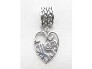 Authentic mother s day Dangle heart MOM 925 Sterling silver charm for Pandora Style Bracelets