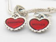 2 pcs mother days gift Piece Of My Heart Mother Daughter Sterling Silver Charm for pandora bracelet