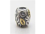 Authentic 925 Silver Threaded Core Tree of Life with Gold Leave Bead Charm AFS07 Fits Pandora Charms