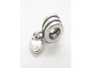 Authentic 925 Silver Threaded Core lovely heart Dangle charm bead LW072 for pandora bracelet
