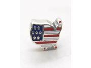 NEW!! Authentic 925 Sterling Silver Charm USA Map flag Red White Blue Enamel Bead for pandora bracelets
