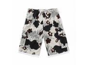 Men Swimsuits Microfiber in Cream with Floral