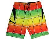 Men Board Shorts Spandex in Orange Turtle