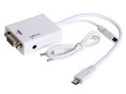 Micro USB MHL to VGA Audio Adapter for Samsung Galaxy S3 9300 S4 I9500