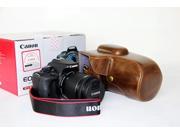 NEW Leather Black Camera Case Bag For Canon EOS 100D Rebel SL1 18 135mm