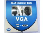 USB VGA Audio To HDMI Adapter Conversion Cable for PC Desktop Notebook DVD STB