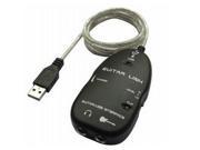 Guitar to USB Interface Link Audio Cable for MAC PC MP3 Recording Adapter
