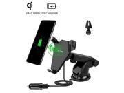 Universal Qi car wireless charger,Fast Wireless Charger Car Phone Mount Holder,Wireless fast Charger for iPhone X, 8/8 Plus, Samsung Galaxy S8, S7/S7 Edge, Note