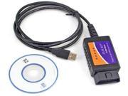 ELM327 V1.5a OBDII OBD2 USB Interface Auto Diagnostic Scanner Tool Cable Adapter