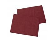 Casual Dining 2x Faux Silk Dining Place Mats 33cm x 46cm Burgundy
