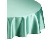 Casual Dining Faux Silk Teal Table Cloth Round 4 6 Place Setting 175cm Diameter 69 approx